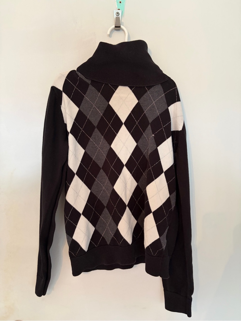 Women’s Tommy Hilfiger Argyle Turtleneck Sweater Size Extra Small / Small